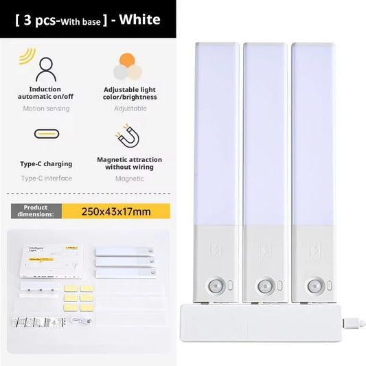 Purilite Select USB Rechargeable LED Motion Sensor Under Cabinet Light Magnetic Dimmable Wireless Night Light