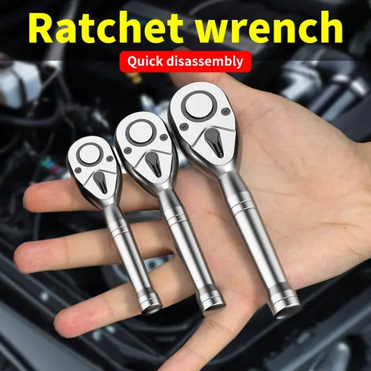 Purilite Select 1/4, 3/8, 1/2 Inch Drive Stubby Ratchet Set