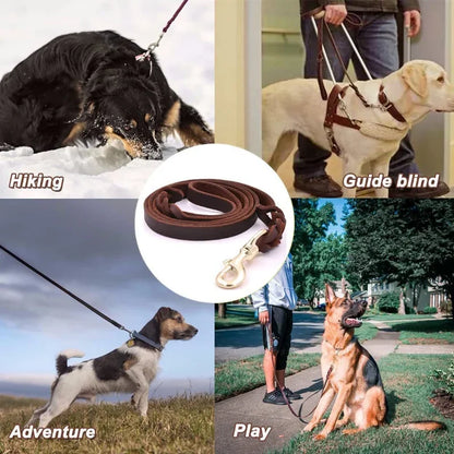 Purilite Select Genuine Leather Dog Leash