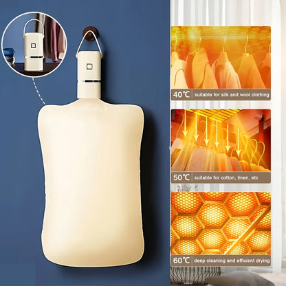 Purilite Select Mini Portable Foldable Electric Dryer | Fast Drying Travel Dryer | Compact Apartment Dryer with Timer