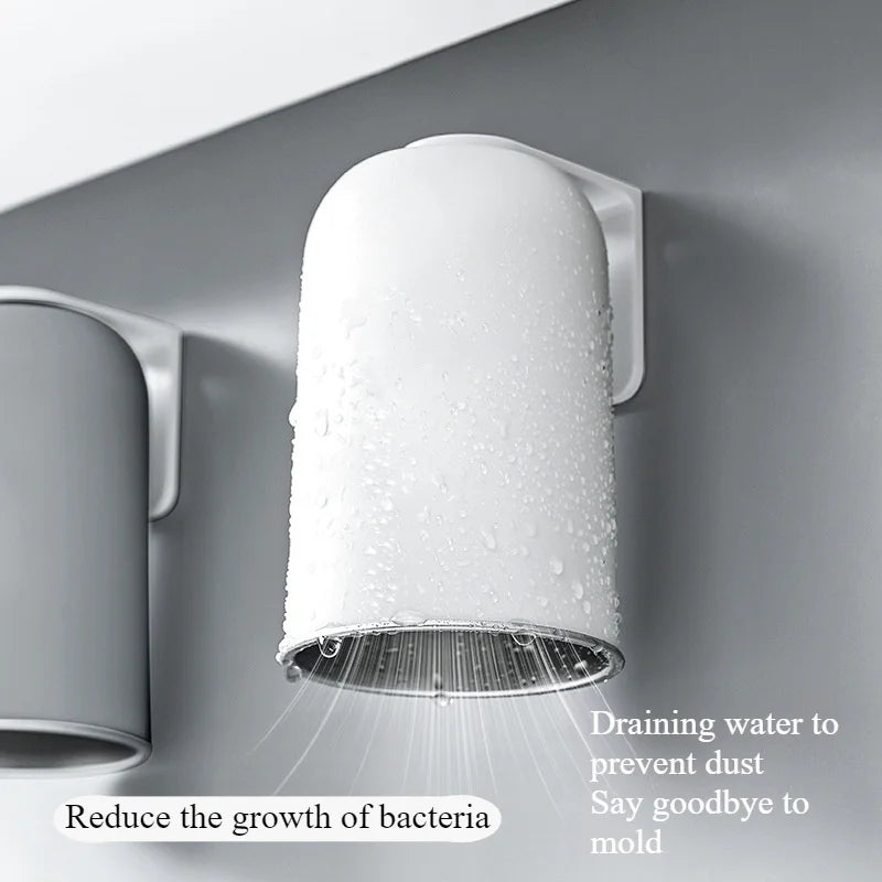 Purilite Select Magnetic Stainless Steel Bathroom Cup | 350ml Wall Mounted Toothbrush Holder | 304 Stainless Steel Mouthwash Cup