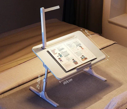 Purilite Select Foldable Lift Small Laptop Desk | Home Learning & Gaming | Adjustable Bed Lazy Table | Dormitory & Bedroom Computer Table