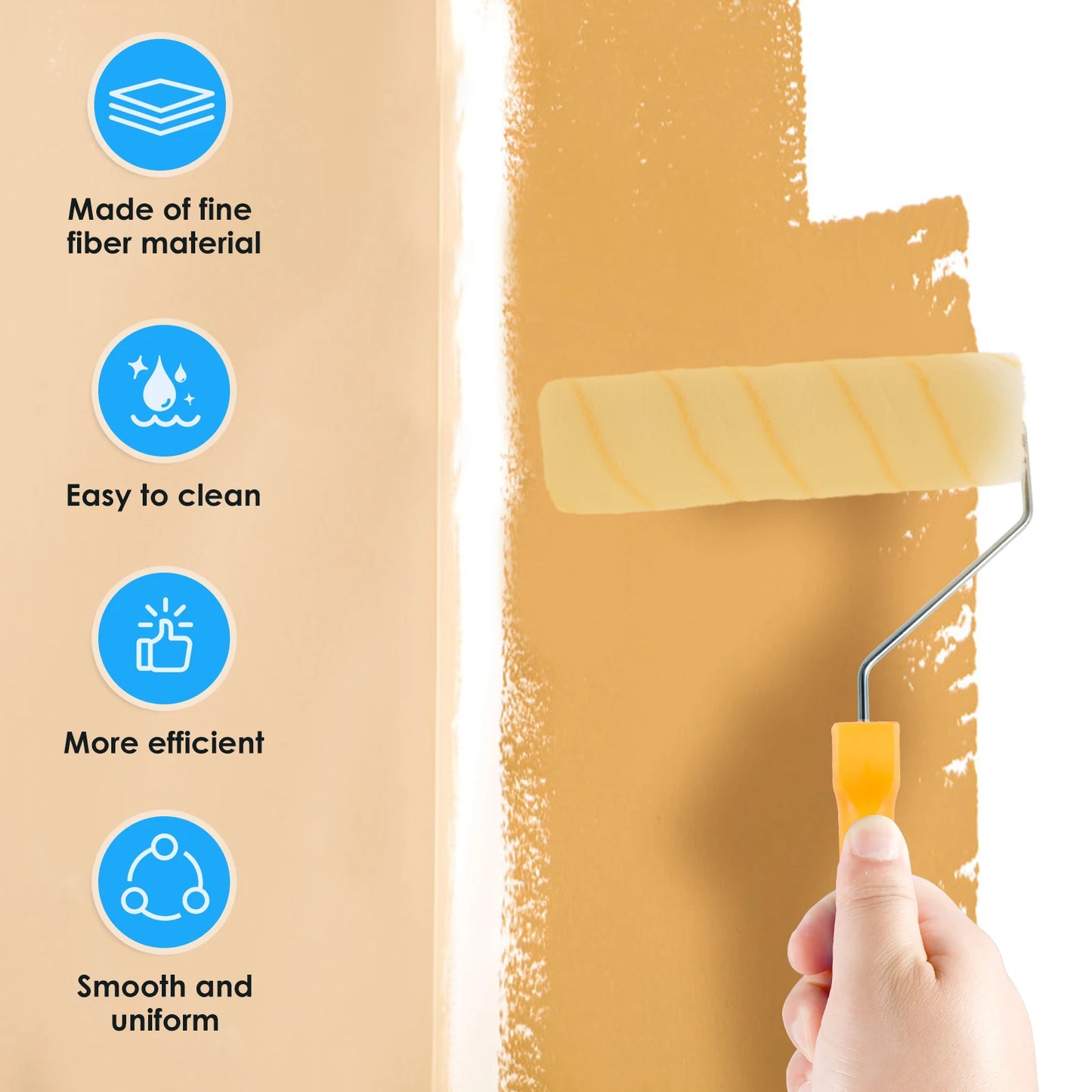 Purilite Select Paint Roller Brush Kit – Household Wall & Ceiling Painting Tool with Detachable Pole