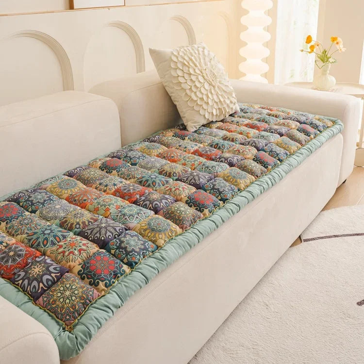 Purilite Select | Pure Cotton Sofa Cushion | Non-Slip Rectangular Couch Seat Mat for All Seasons