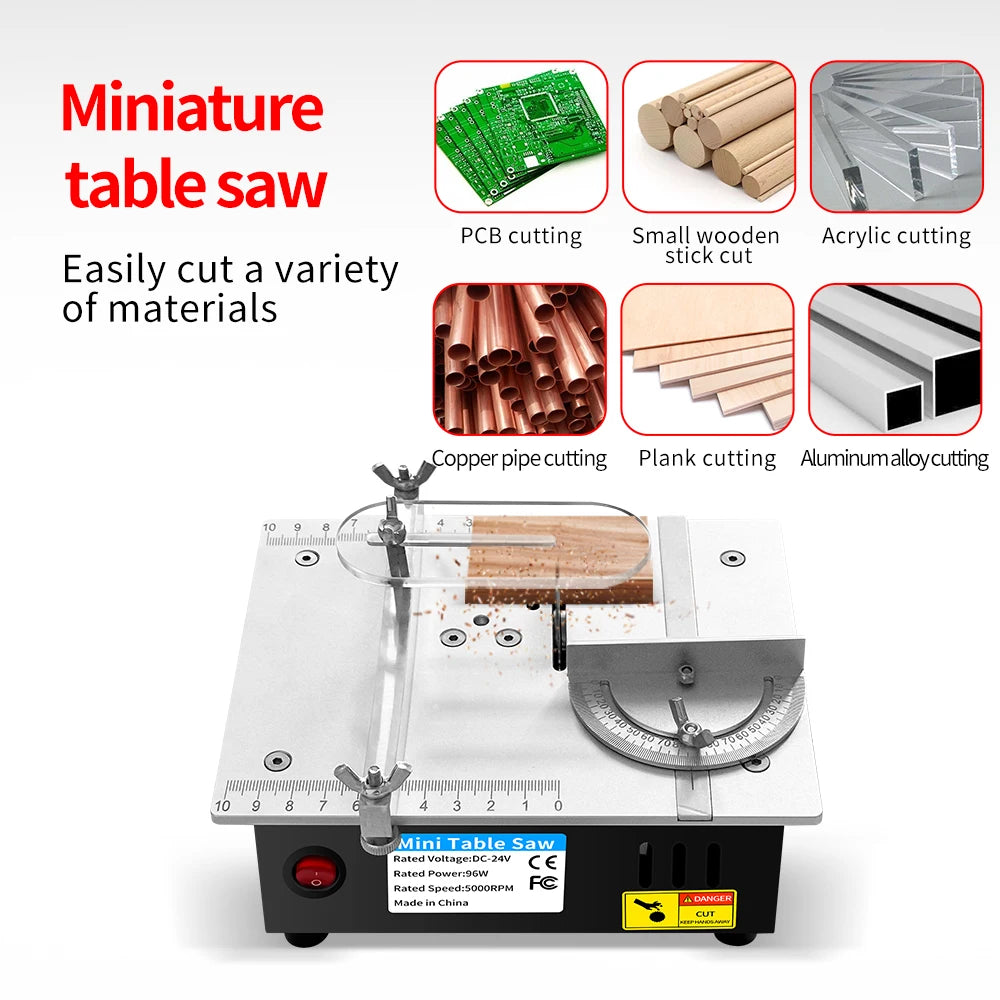 Purilite Select | DIY Mini Table Saw | 96W Precision Compact Cutting Machine | 5000RPM | For Wood, PCB, Plastic & Aluminum