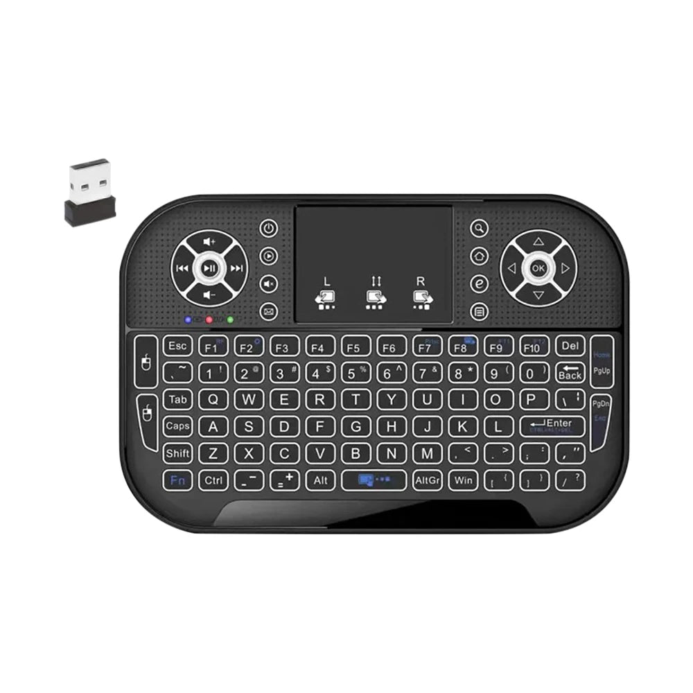 Purilite Select A8 Mini Bluetooth + 2.4G Dual-Mode Backlit Keyboard – Touchpad, Remote Control for Windows/Android TV