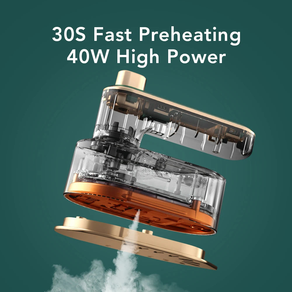 Purilite Select – Mini Foldable Garment Steamer Steam Iron Handheld Portable Home Travelling For Clothes Ironing Wet & Dry Ironing Machine