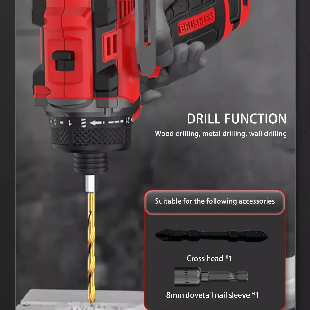 Purilite Select 80N.m 18V Brushless Cordless Electric Drill