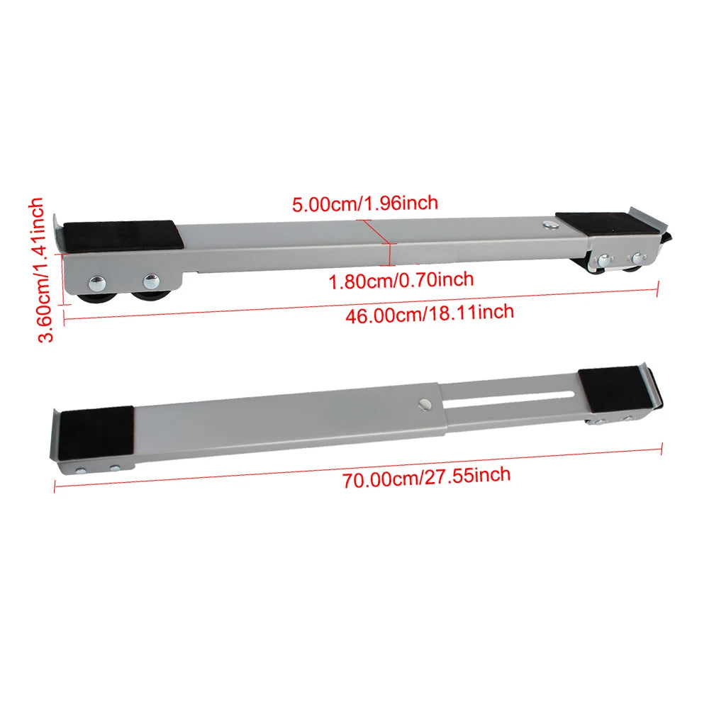 Purilite Select Mobile Roller Bracket | Adjustable Refrigerator & Washing Machine Stand | Heavy Duty 24 Wheel Universal Appliance Base