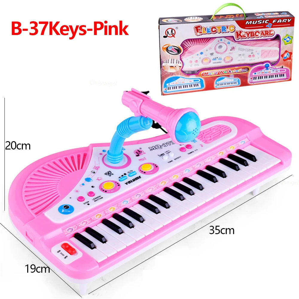 Purilite Select 37 Keys Kids Electronic Piano Organ Keyboard with Microphone