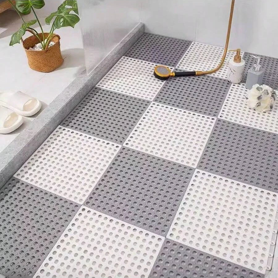 Purilite Select Bathroom Non-Slip Shower Room Floor Mat Hollow Splicing Waterproof Bath Feet Mat