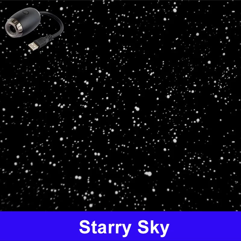 Purilite Select USB Starry Sky Galaxy Projector Night Light | Saturn Style LED Ambient Ceiling Lamp | Plug & Play Car & Room Decor |  Set of 3