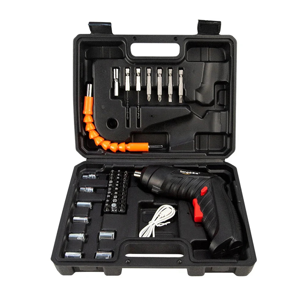 Purilite Select 47Pcs 36V Rechargeable Cordless Electric Screwdriver & Mini Drill Set