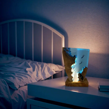 Purilite Select Seabed Exploration Resin Table Light | Deep Sea Diver Night Lamp | Artistic Desk & Bedroom Decor