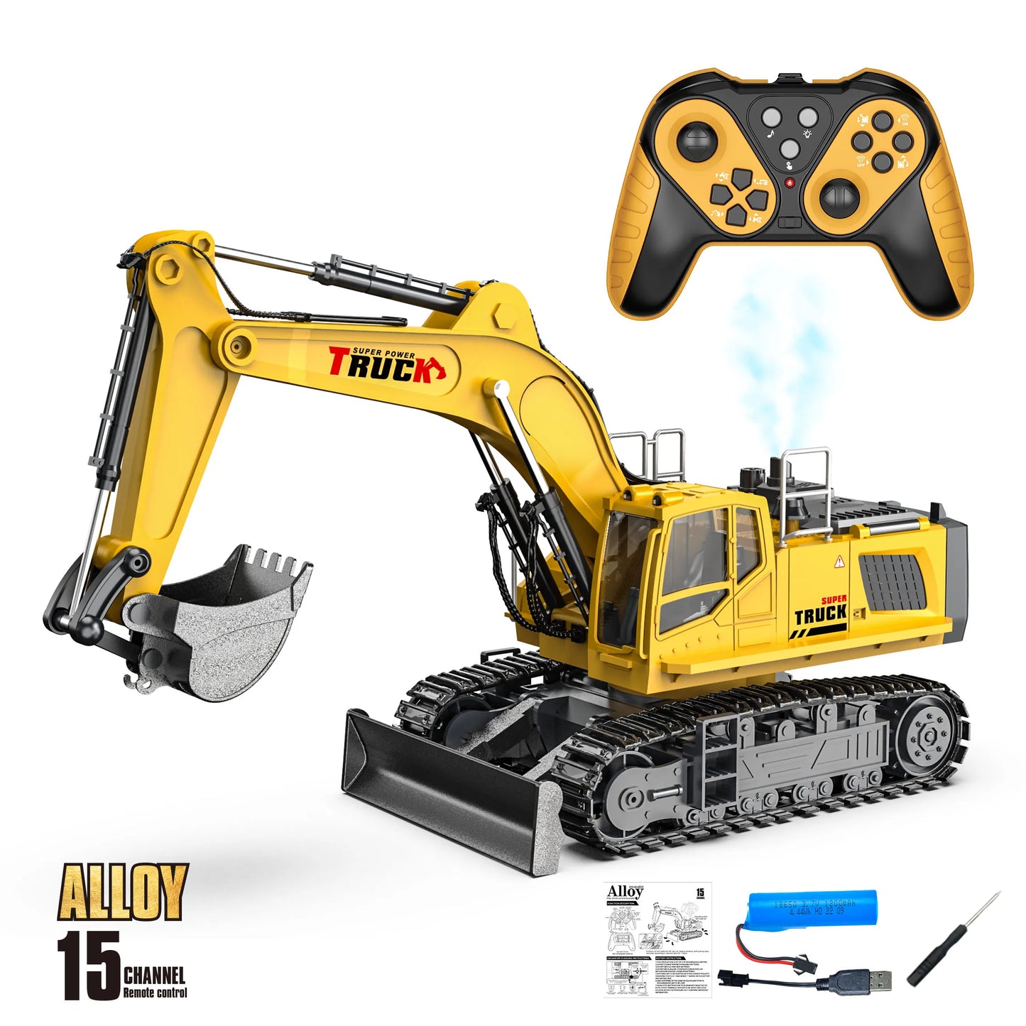 Purilite Select Alloy RC Excavator Truck Toy