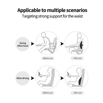 Purilite Select Memory Foam Lumbar Back Cushion | Ergonomic Support Pillow for Car, Office, Gaming Chair & Postpartum Relief