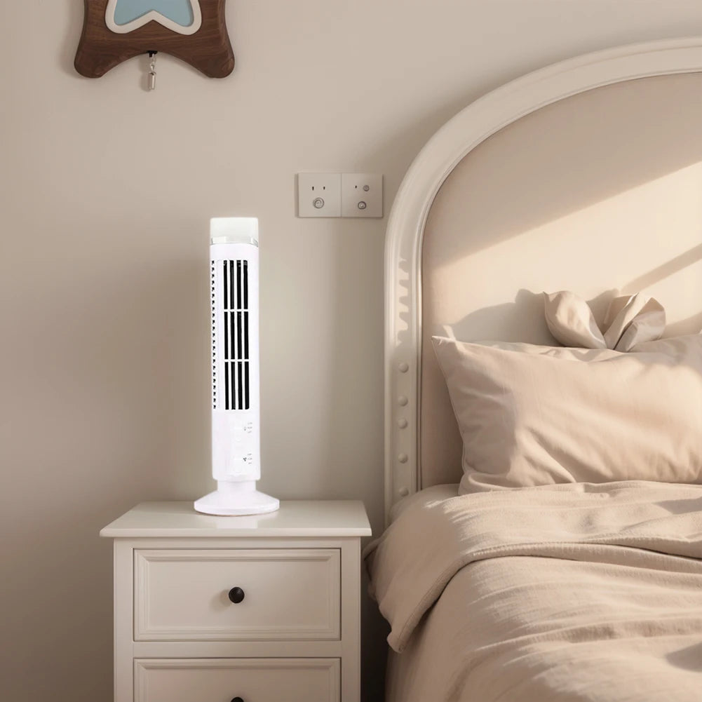 Purilite Select LED Tower Fan Bladeless Cooling Fan 2 Gear Speed Portable Electric Floor Fan