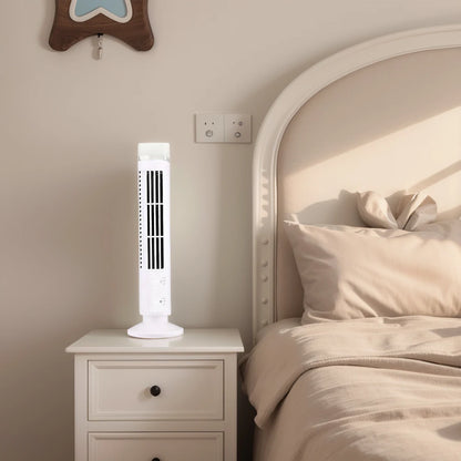 Purilite Select LED Tower Fan Bladeless Cooling Fan 2 Gear Speed Portable Electric Floor Fan