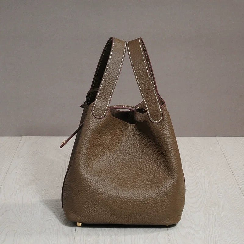 Purilite Select Cowhide Bucket Lunch Bag