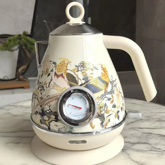 Purilite Select – 1.7L Retro Stainless Steel Electric Kettle with Thermometer