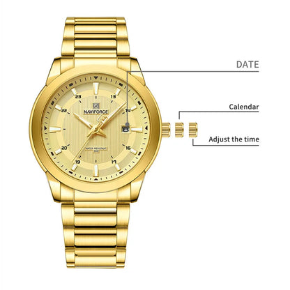NAVIFORCE NF8029 Men’s Luxury Stainless Steel Quartz Watch