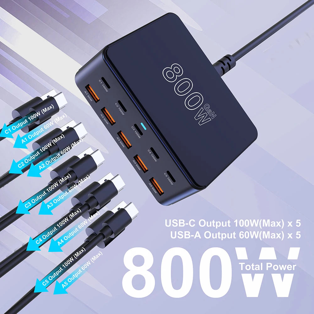 Purilite Select 800W USB-C GaN Charger