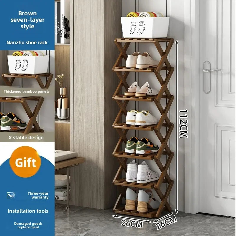Purilite Select Narrow Wooden Shoe Rack