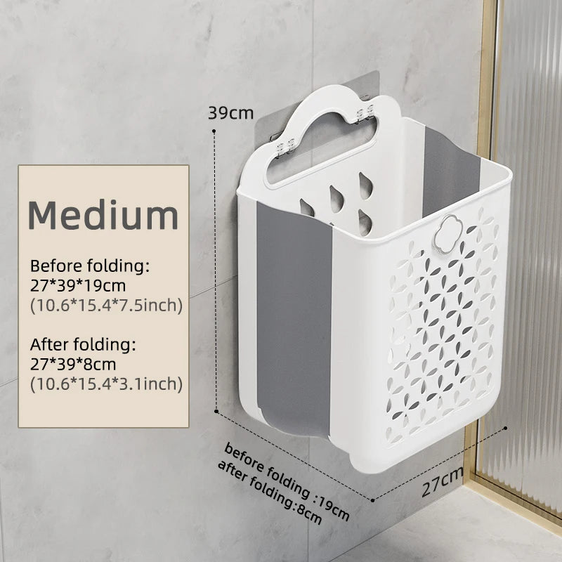 Purilite Select Folding Wall-Mounted Laundry Basket