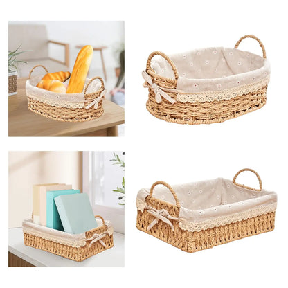 Purilite Select Handwoven Woven Storage Basket with Handles