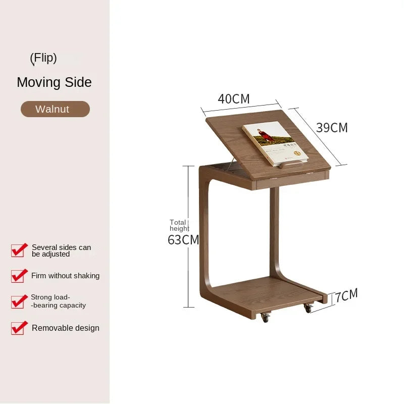 Purilite Select Aesthetic Mobile Small Coffee Table | Multi-Functional Bedside & Living Room Table | Home Furniture with Rollers