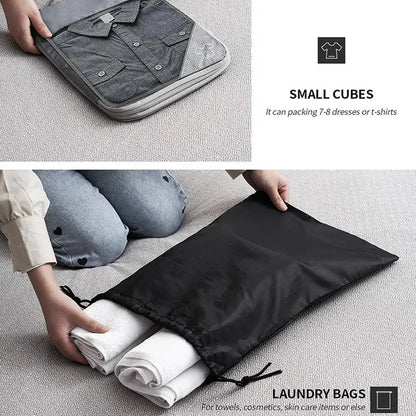 Purilite Select 6‑Piece Travel Organizer Compression Packing Cubes Set