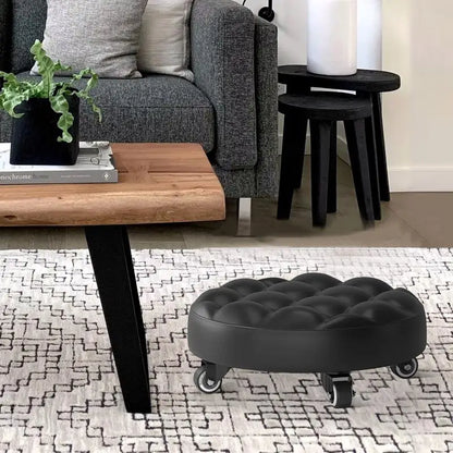 Purilite Select Low Floor Work Chair with Casters | Rolling Work Stool for Garage Home Outdoor Use