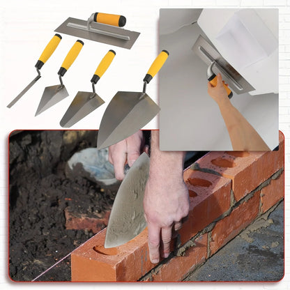 Purilite Select 5-Piece Mason Set – Carbon Steel Bricklaying, Pointing & Margin Trowel Kit with Wooden Handles