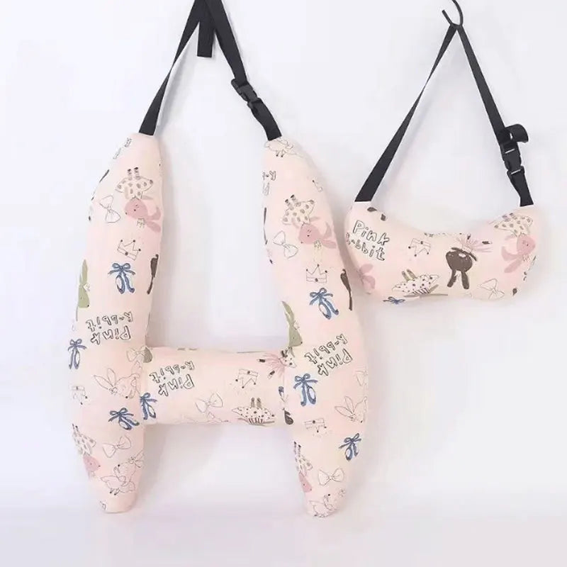 Purilite Select Car Sleeping Safety H-Shape Travel Pillow | Adjustable Head & Neck Support Cushion for Kids and Adults