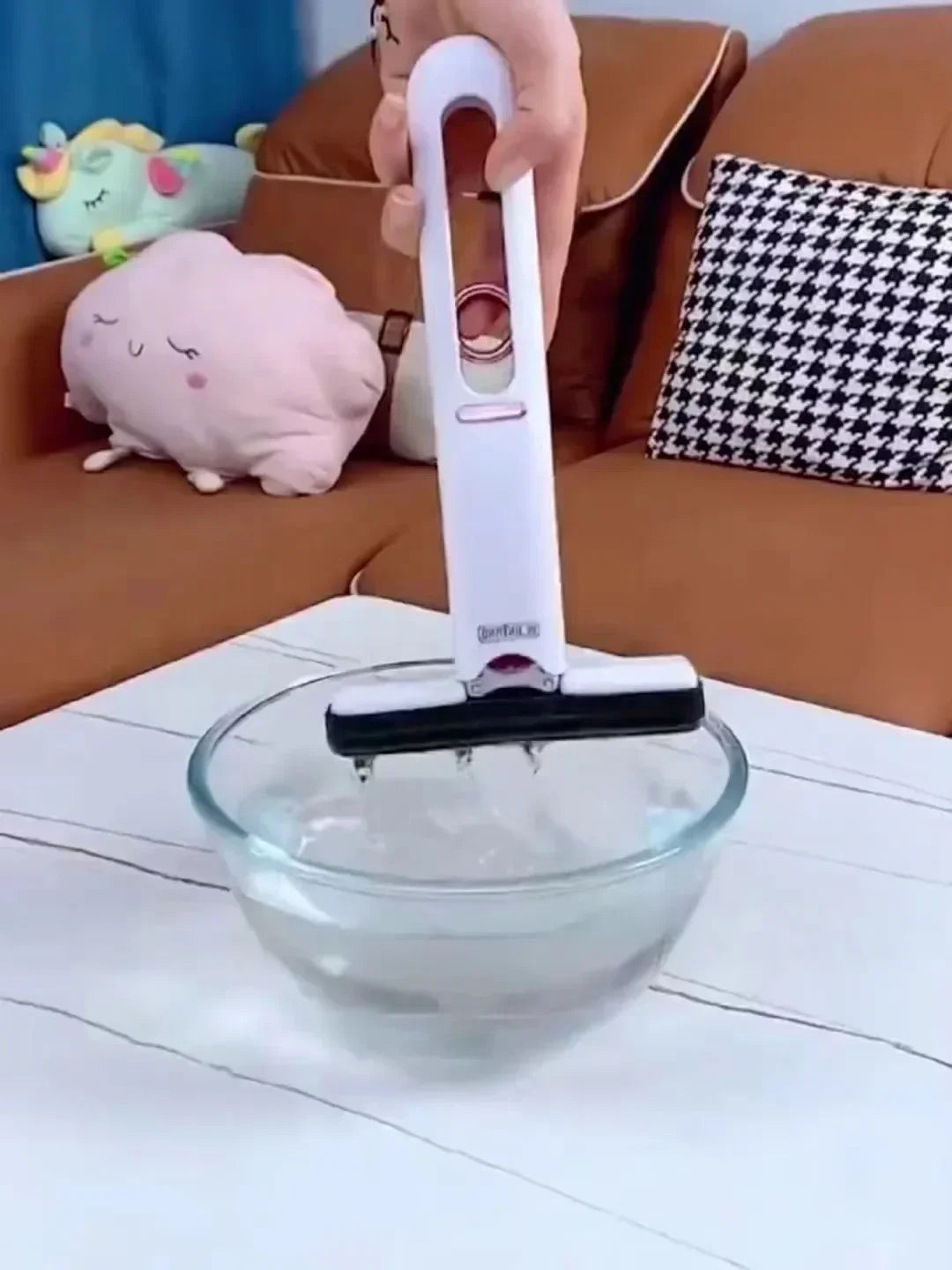 Purilite Select Mini Sponge Mop Portable Absorbent Cleaning Mop | One-Hand Operation | Replaceable Sponge Head | Compact Kitchen Cleaning Tool