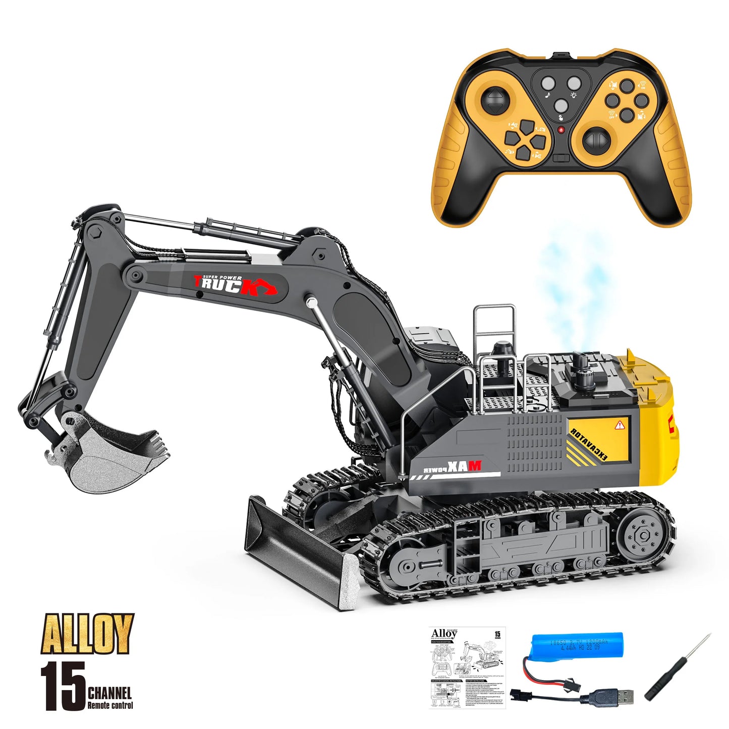 Purilite Select Alloy RC Excavator Truck Toy
