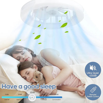 Purilite Select 2-in-1 Ceiling Fan LED Light | E27 Base | Remote Control | Stepless Dimmable | Silent Modern Fan Lamp