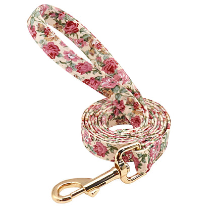Purilite Select Personalized Floral Dog Collar and Leash Set