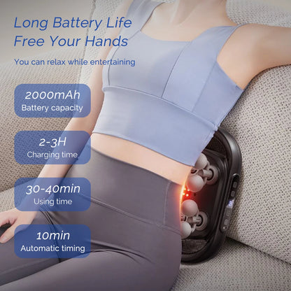 Purilite Select 16-Head Fascia Massage Gun | High Frequency Body Massager | Muscle Relaxation Gun for Neck Shoulder Back Waist