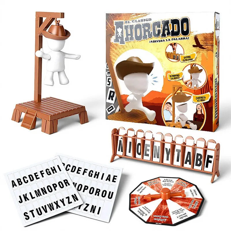 Purilite Select Magnetic Hangman Word Guessing Board Game – Cowboy Theme Travel Table Puzzle for Family Fun and Learning