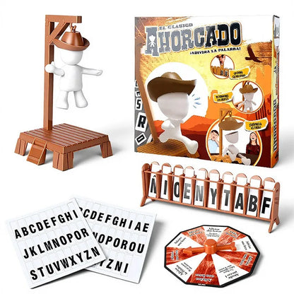 Purilite Select Magnetic Hangman Word Guessing Board Game – Cowboy Theme Travel Table Puzzle for Family Fun and Learning