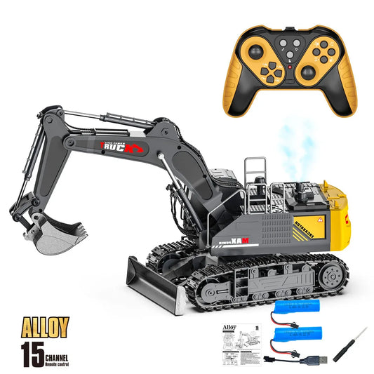 Purilite Select Alloy RC Excavator Truck Remote Control Engineering Vehicle Toy for Kids