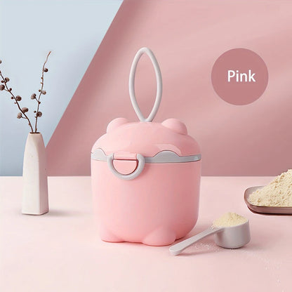 Purilite Select | Cartoon Portable Milk Powder Container | Baby Feeding Travel Storage Box with Spoon