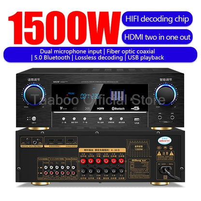Purilite Select 1500W High Power 5.1 Professional Sound Amplifier