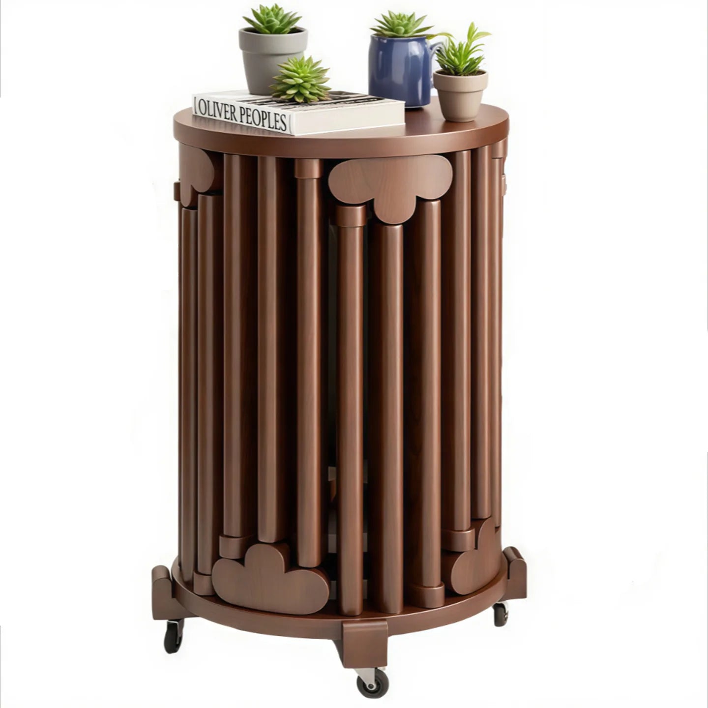 Purilite Select Solid Wood Round Stool | Stackable Dining Table Stool | Living Room Coffee Table Small Chair