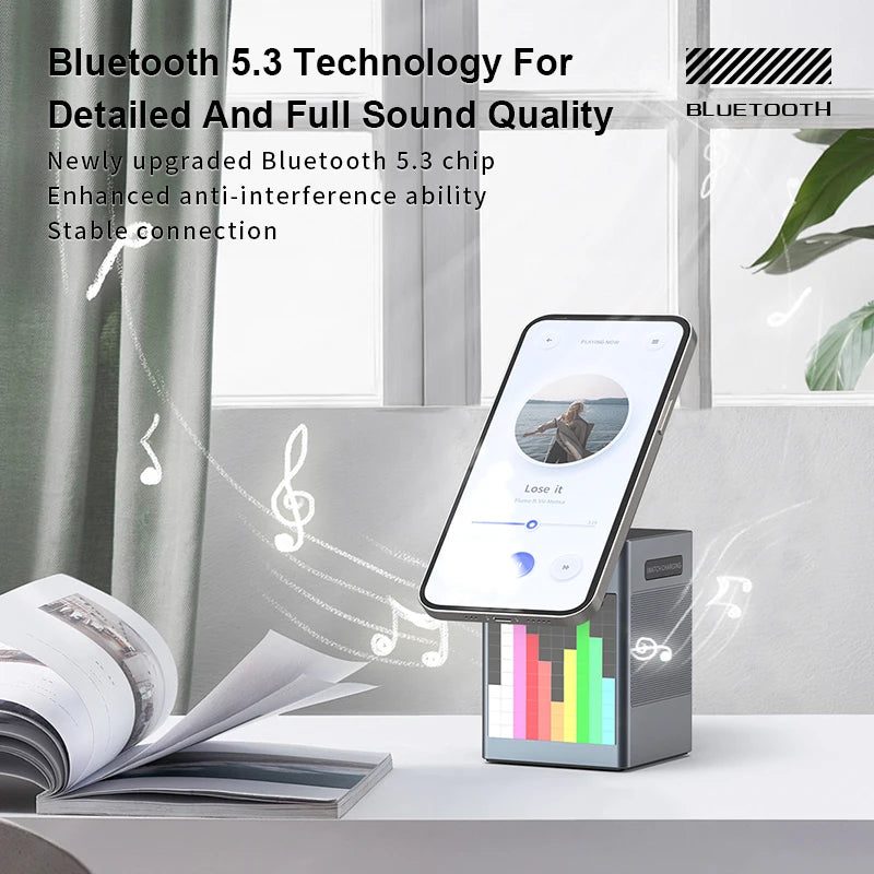 Purilite Select 3-in-1 Magnetic Wireless Charging Station with Bluetooth Speaker