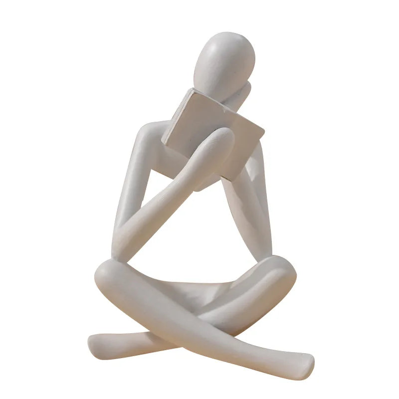 Purilite Select Light Luxury Abstract Reading Figure Statue