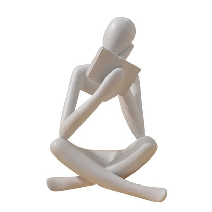Purilite Select Light Luxury Abstract Reading Figure Statue