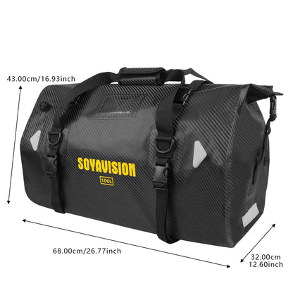 Purilite Select | Universal Motorcycle Waterproof Tail Bag | Back Seat Luggage | 40L / 66L Travel Pack