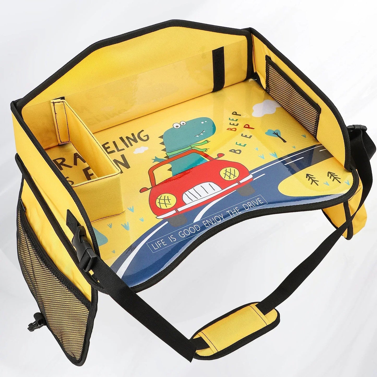 Purilite Select Kids Travel Tray for Car Seat Waterproof Activity Desk with Storage Pockets